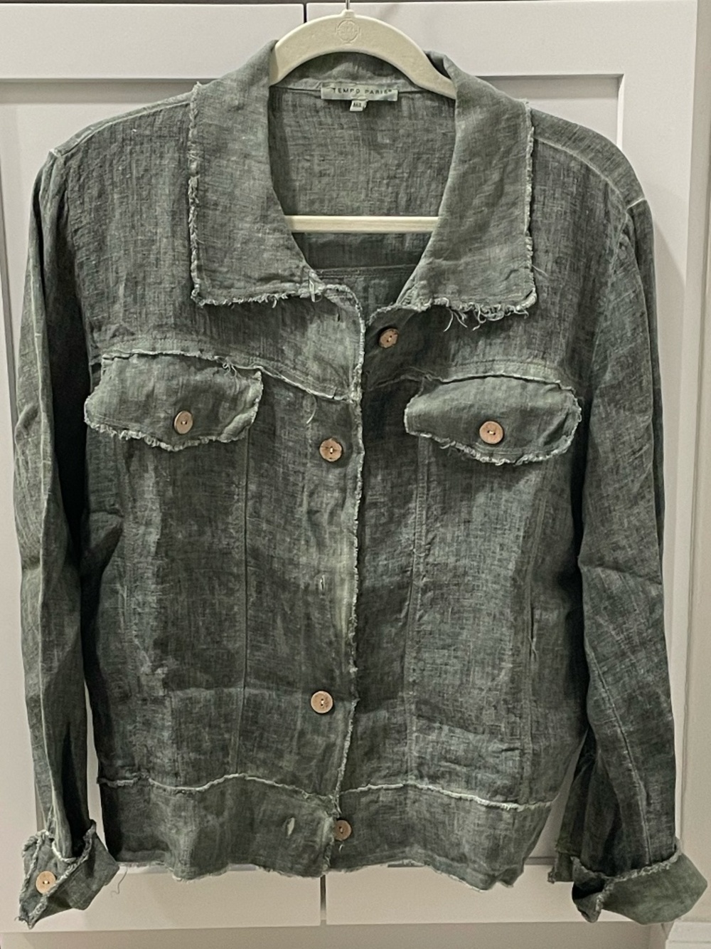 Linen Jacket Size M/L by Tempo Paris